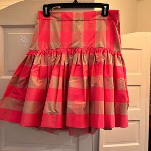 J Crew neon pink plaid skirt size 2